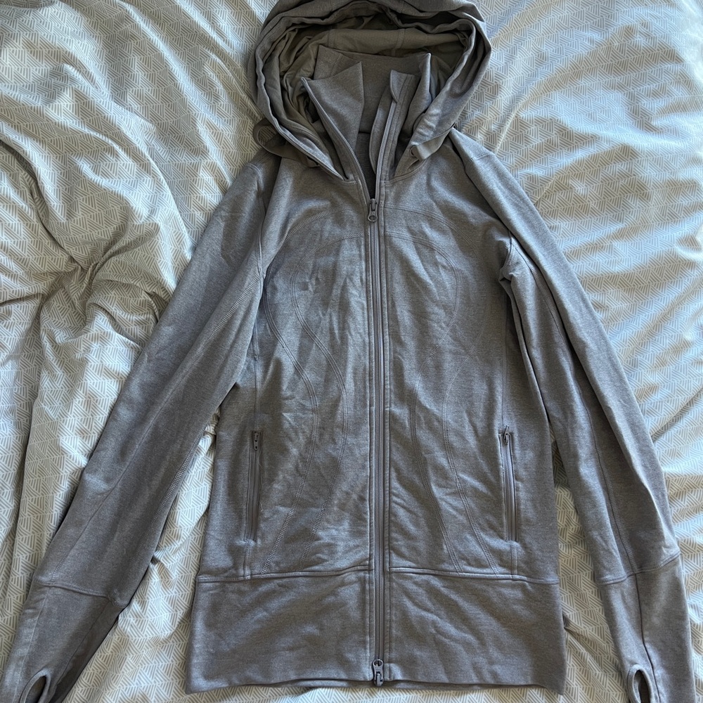 lululemon athletica Gray Hooded Jacket
